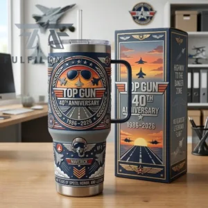 Top Gun 40th Anniversary (1986-2026) Commemorative Graphic Tumbler for Movie and TV Fans