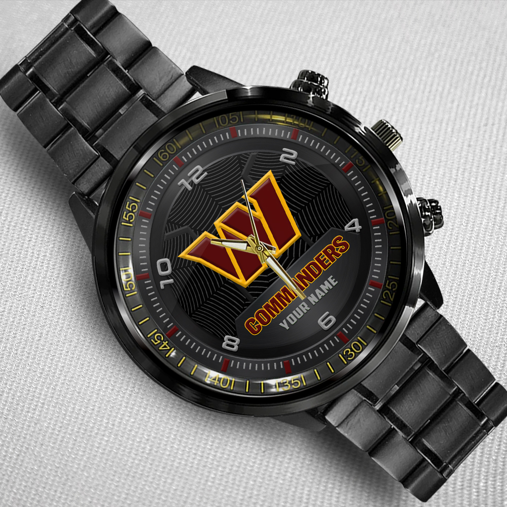 Washington Commanders Stainless Steel Watch 2 Washington Commanders Stainless Steel Watch - Image 2