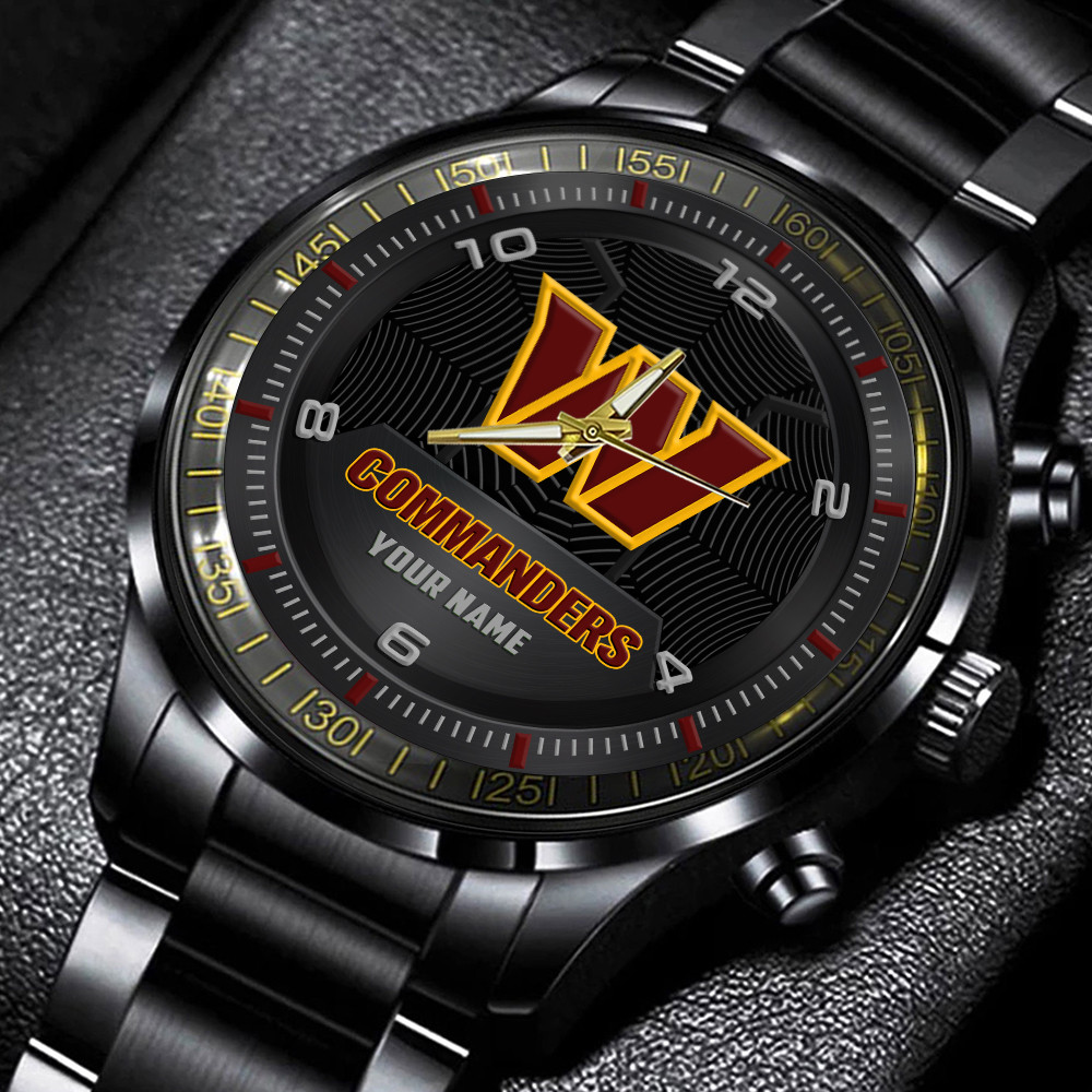 Washington Commanders Stainless Steel Watch 1 Washington Commanders Stainless Steel Watch