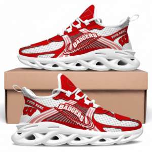 Wisconsin Badgers Personalized Clunky Sneaker Max Soul Shoes