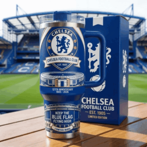 Unisex Chelsea FC 121th History Graphic Tumbler for Soccer Fans