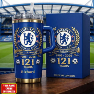 Unisex Chelsea FC 121 Years Edition Graphic Tumbler for Soccer Fans