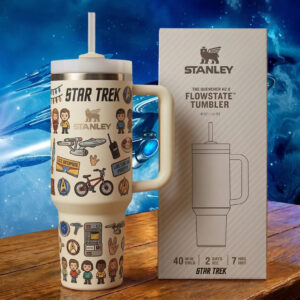 Unisex Star Trek Original Series The Quencher H2 0 Graphic Tumbler for Sci-Fi Fans
