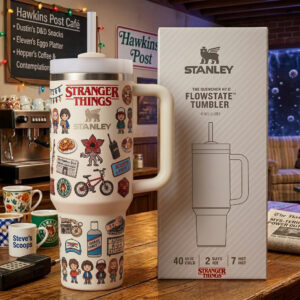 Unisex Stranger Things One Last Adventure Graphic Tumbler for TV Series Fans