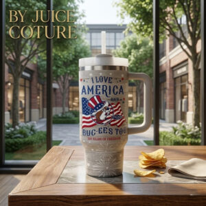 Unisex Buc-ee's I Love America And Buc-ee's Too 250 Years Of Freedom Graphic Tumbler for Patriotic Fans