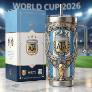Unisex Argentina National Team Merch Global Soccer Event 2026 Graphic Tumbler for Soccer Fans