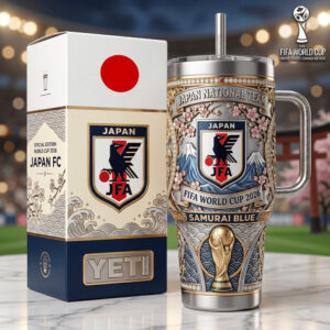 Unisex Japan National Team Global Soccer Event 2026 Graphic Tumbler for Soccer Fans