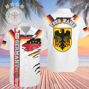 Custom Name Germany World Cup 2026 Graphic Hawaiian Shirt for Soccer Fans