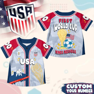 Custom Name USA World Soccer 2026 Graphic Baseball Jersey for Soccer Fans