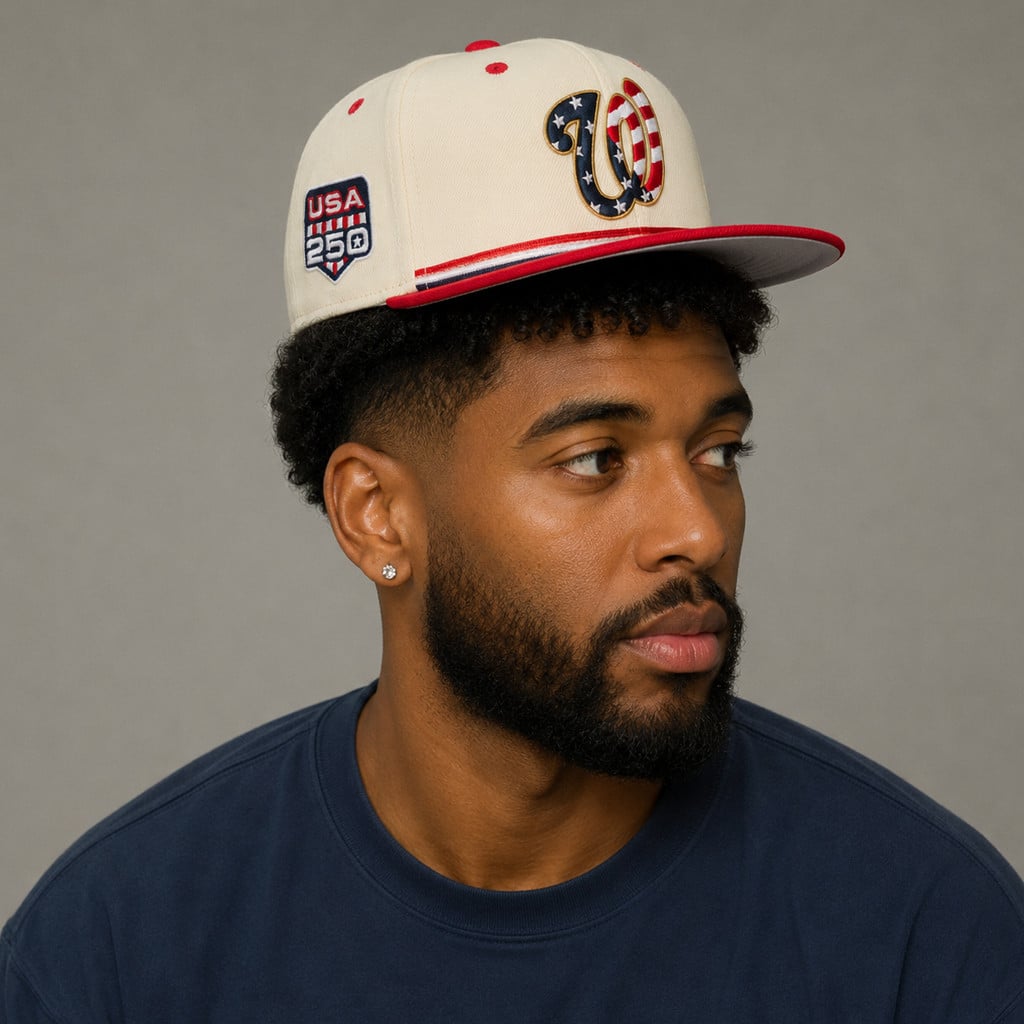 Unisex Washington Nationals x USA 250 Fourth of July Graphic Hat for Baseball Fans - Image 2