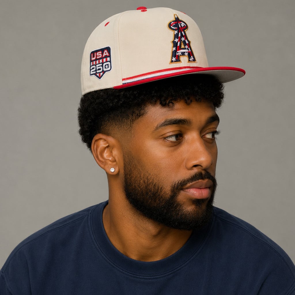 Unisex Los Angeles Angels x USA 250 Fourth of July Graphic Hat for Baseball Fans - Image 2