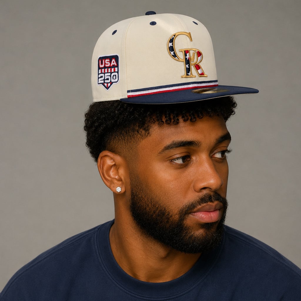 Unisex Colorado Rockies x USA 250 Fourth of July Graphic Hat for Baseball Fans - Image 2