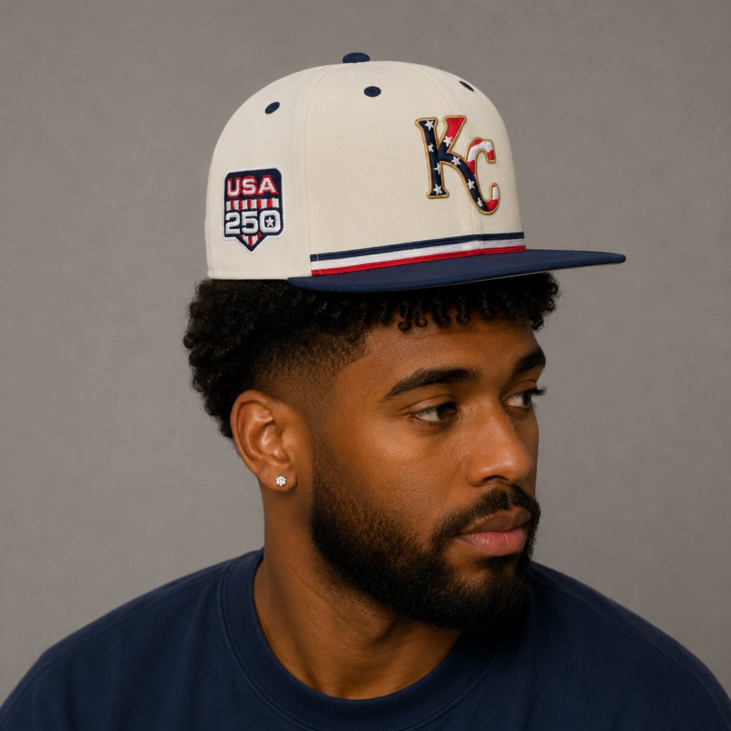Unisex Kansas City Royals x USA 250 Fourth of July Graphic Hat for Baseball Fans - Image 2