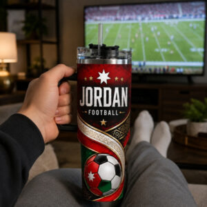 Unisex Jordan Football Global Soccer Event 2026 Jordan Soccer Player Best Gifts Ideas Graphic Tumbler for Soccer Fans