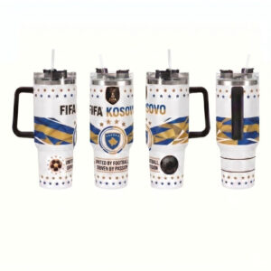 Unisex Kosovo Football Global Soccer Event 2026 Kosovo Soccer Player Dad Gifts Graphic Tumbler for Soccer Fans