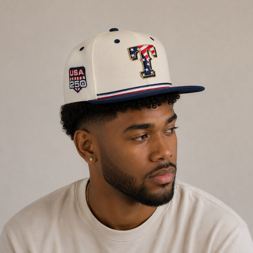 Unisex Texas Rangers x USA 250 Fourth of July Graphic Hat for Baseball Fans - Image 2
