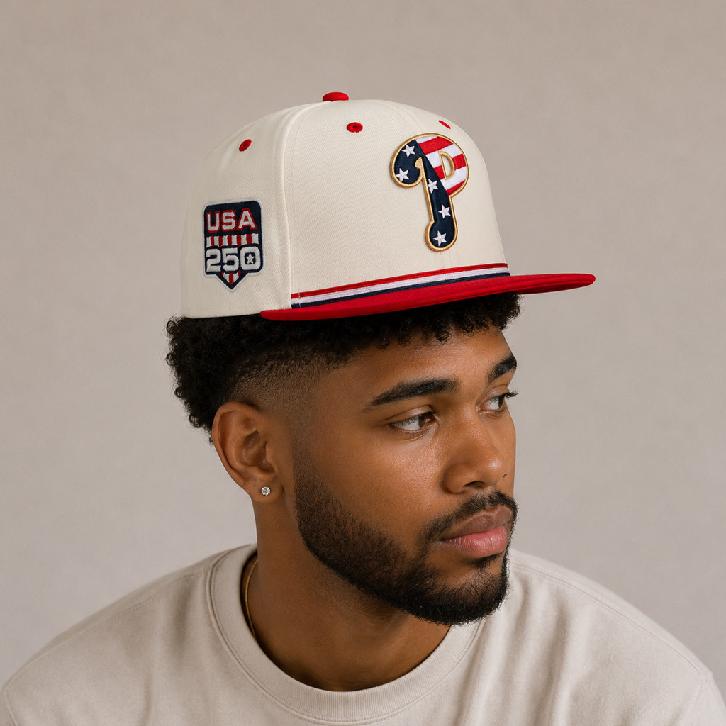 Unisex Philadelphia Phillies x USA 250 Fourth of July Graphic Hat for Baseball Fans - Image 2