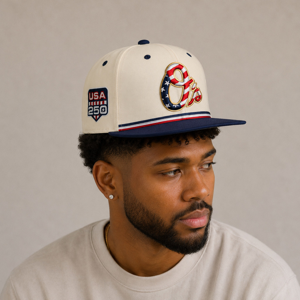 Unisex Baltimore Orioles x USA 250 Fourth of July Graphic Hat for Baseball Fans - Image 2