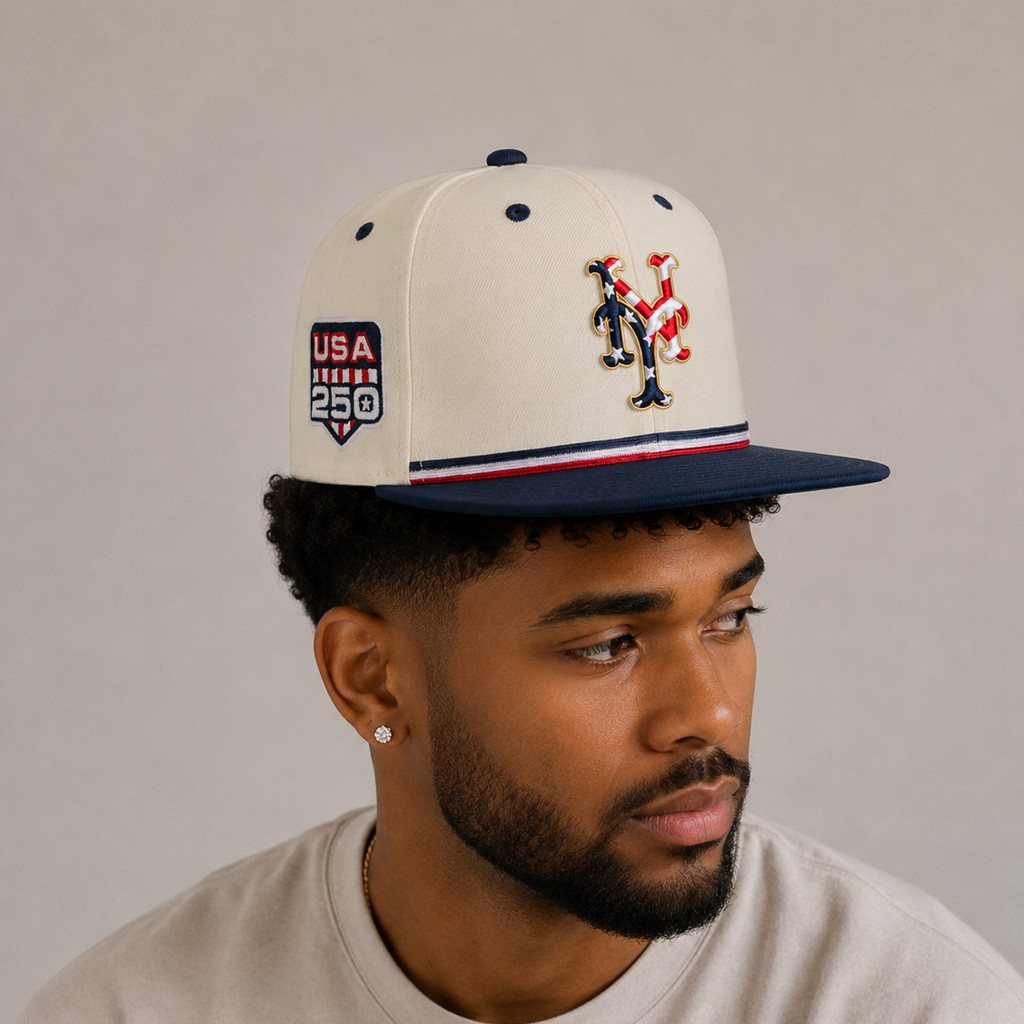 Unisex New York Mets x USA 250 Fourth of July Graphic Hat for Baseball Fans - Image 2