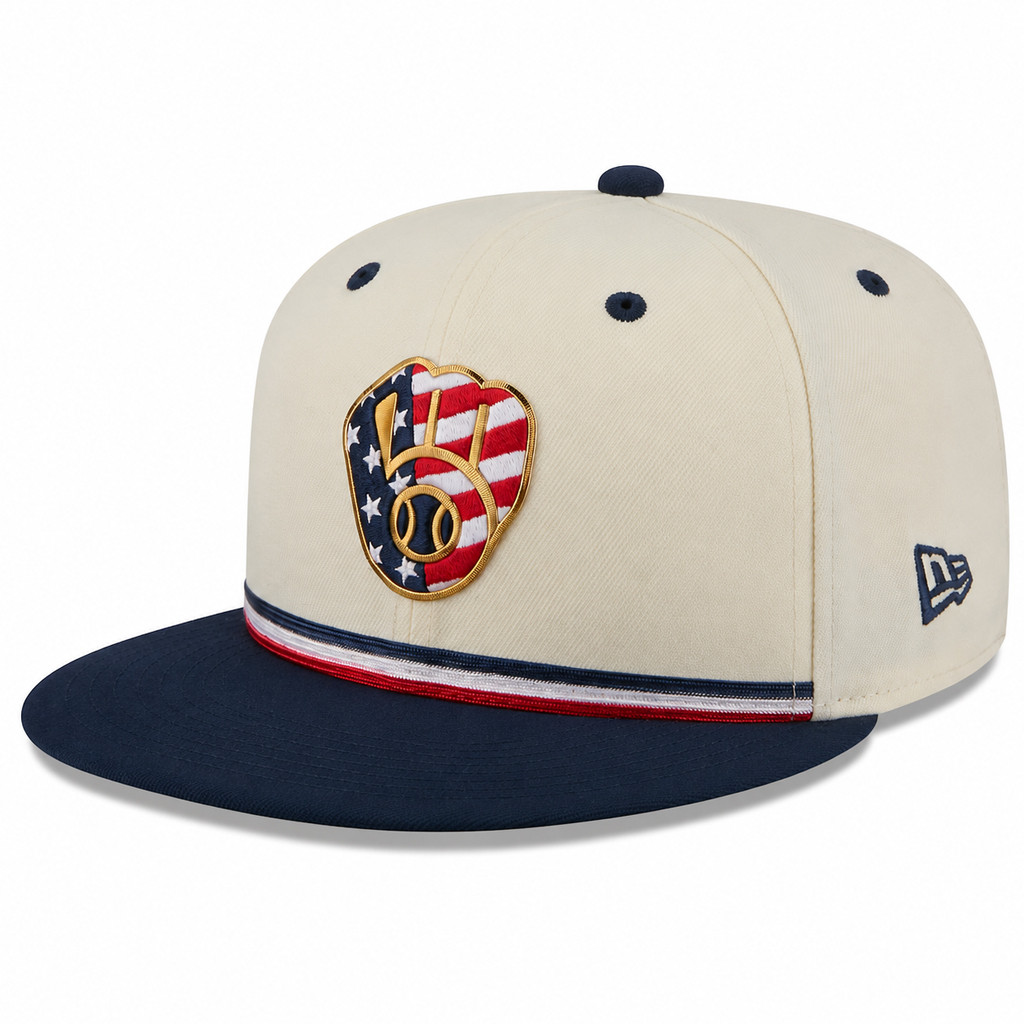 Unisex Milwaukee Brewers x USA 250 Fourth of July Graphic Hat for Baseball Fans