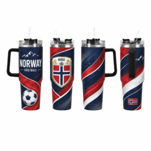 Unisex Norway Football Global Soccer Event 2026 National Team Unique Gifts For Son Graphic Tumbler for Soccer Fans