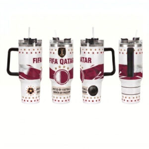 Unisex Qatar Soccer Global Soccer Event 2026 Qatar National Team Gifts For Sport Fan Graphic Tumbler for Soccer Fans