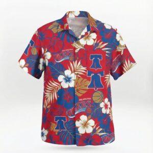 Unisex Philadelphia 76ers Graphic Hawaiian Shirt for Basketball Fans