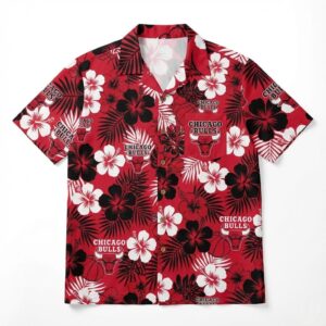 Unisex Chicago Bulls Graphic Hawaiian Shirt for Basketball Fans