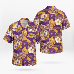 Unisex Los Angeles Lakers Graphic Hawaiian Shirt for Basketball Fans