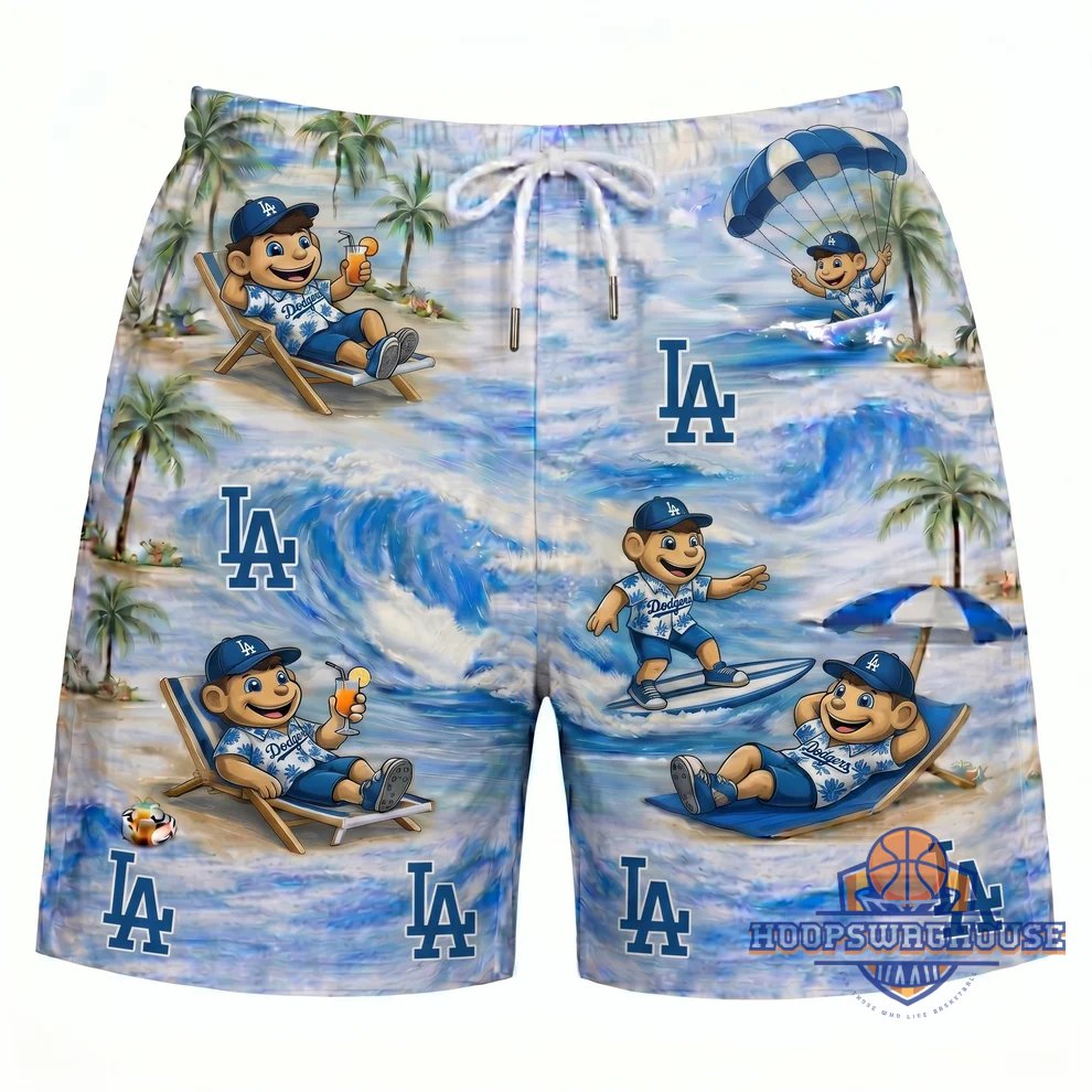 Unisex Los Angeles Dodgers Summer Beach Graphic Hawaiian Shirt for Baseball Fans - Image 2