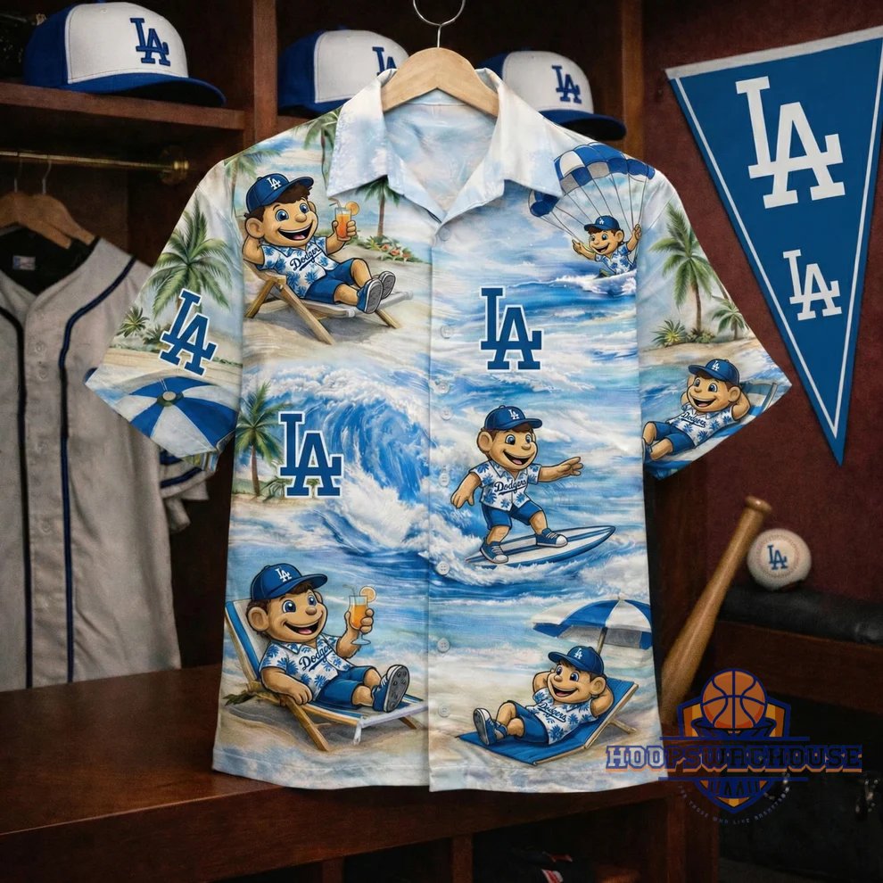 Unisex Los Angeles Dodgers Summer Beach Graphic Hawaiian Shirt for Baseball Fans
