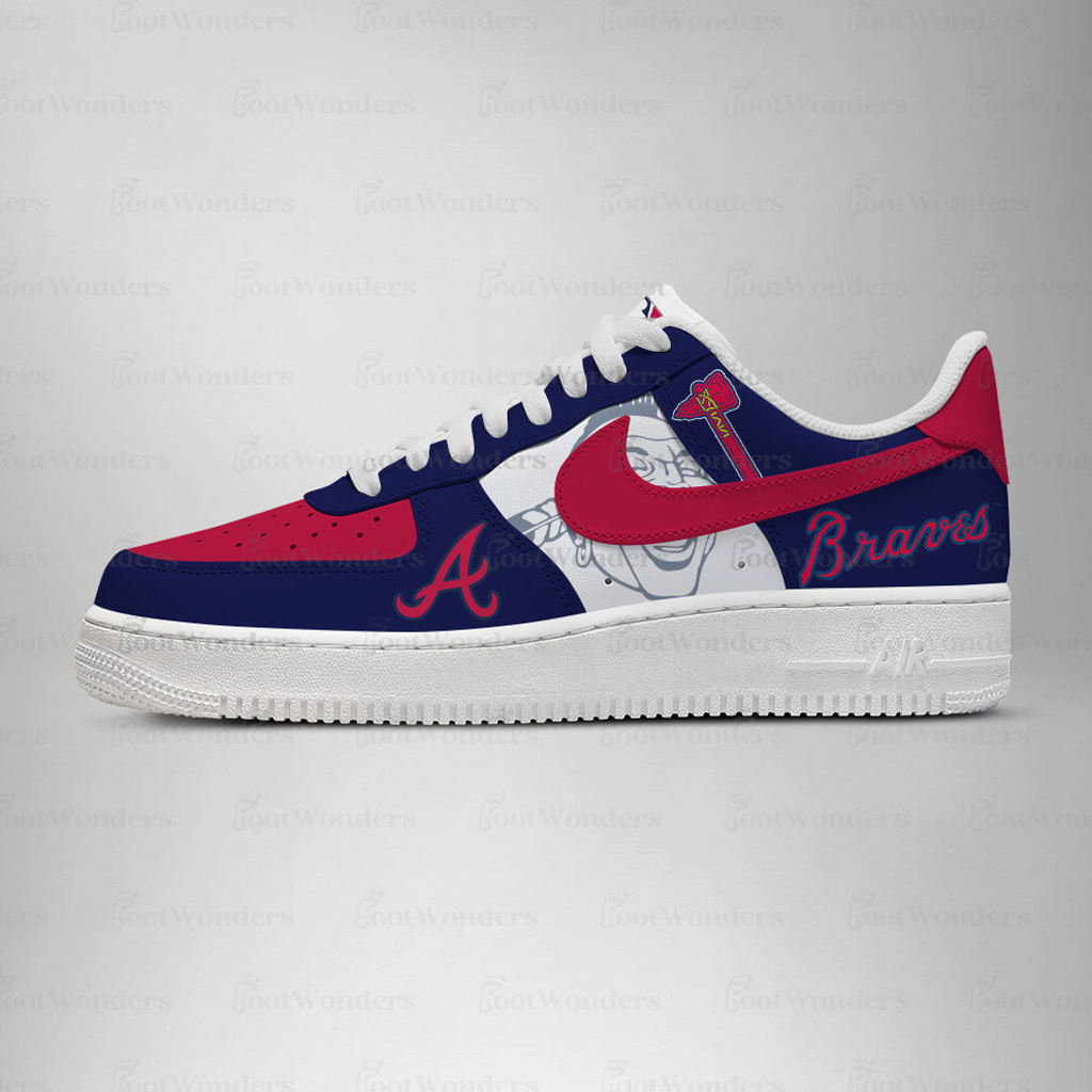 Atlanta Braves Major League Baseball Version 2026 Graphic Air Force 1 Shoes Sneakers for Baseball Fans 2 Atlanta Braves Major League Baseball Version 2026 Graphic Air Force 1 Shoes Sneakers for Baseball Fans