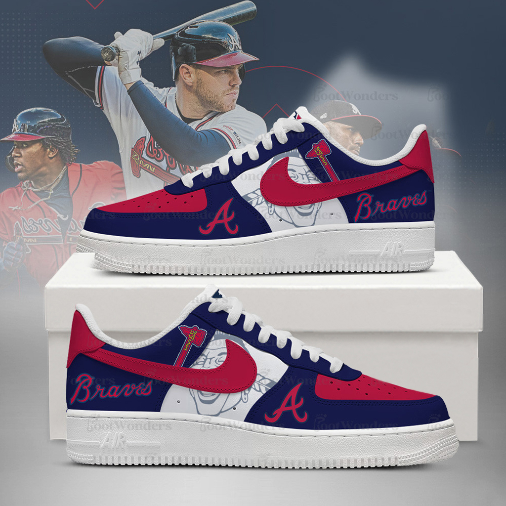 Atlanta Braves Major League Baseball Version 2026 Graphic Air Force 1 Shoes Sneakers for Baseball Fans 3 Atlanta Braves Major League Baseball Version 2026 Graphic Air Force 1 Shoes Sneakers for Baseball Fans