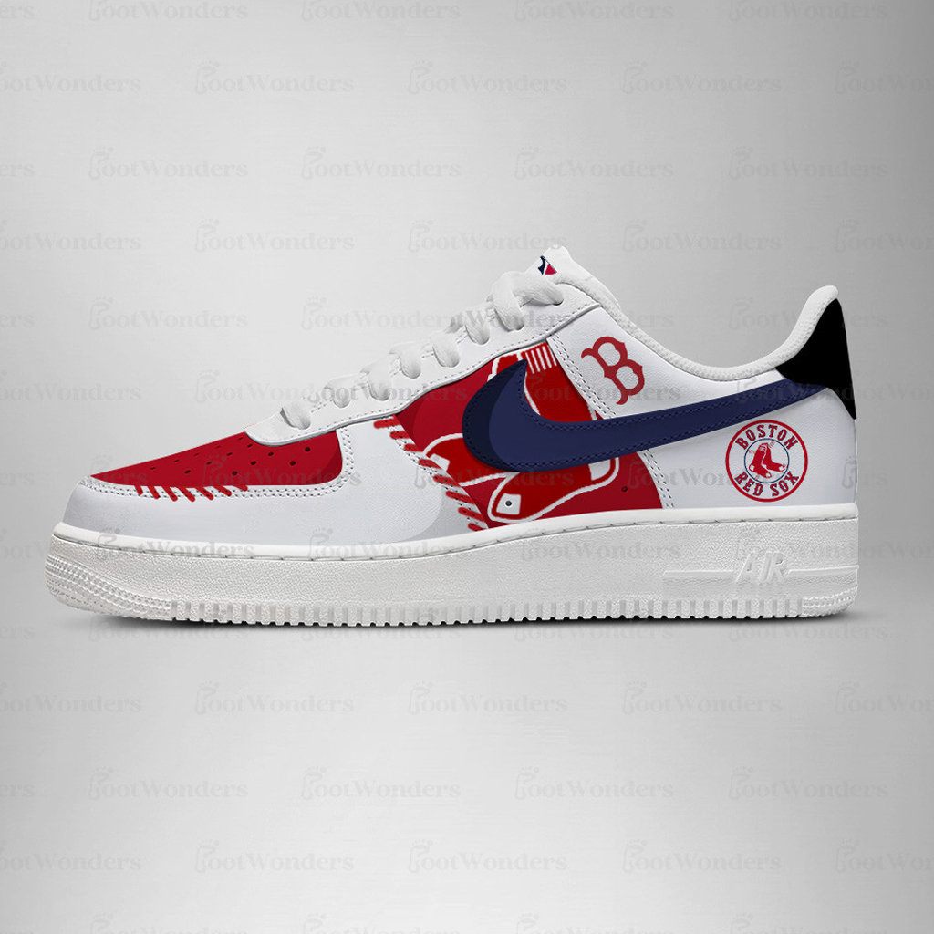Boston Red Sox Major League Baseball Version 2026 Graphic Air Force 1 Shoes Sneakers for Baseball Fans 1 Boston Red Sox Major League Baseball Version 2026 Graphic Air Force 1 Shoes Sneakers for Baseball Fans