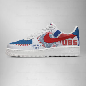 Chicago Cubs Major League Baseball Version 2026 Graphic Air Force 1 Shoes Sneakers for Baseball Fans