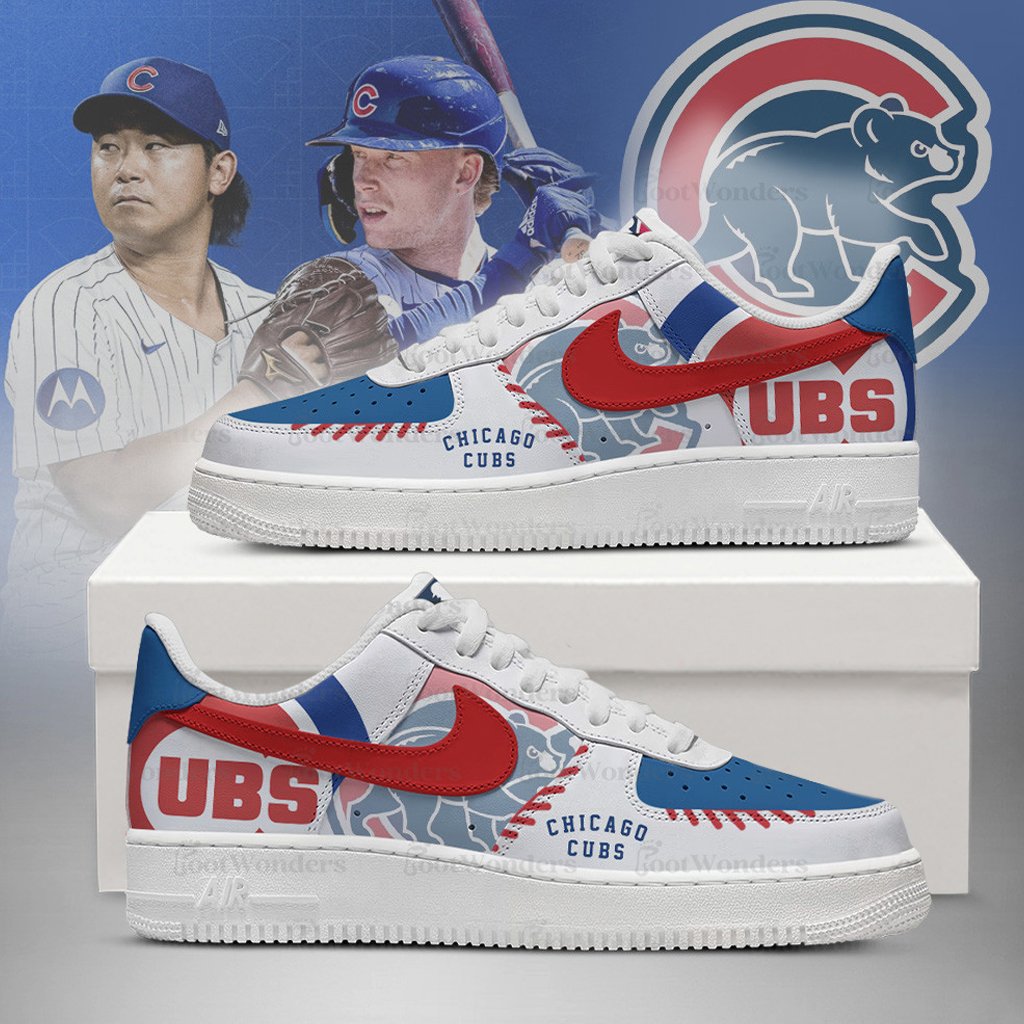 Chicago Cubs Major League Baseball Version 2026 Graphic Air Force 1 Shoes Sneakers for Baseball Fans 3 Chicago Cubs Major League Baseball Version 2026 Graphic Air Force 1 Shoes Sneakers for Baseball Fans