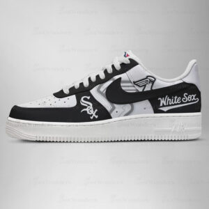 Chicago White Sox Major League Baseball Version 2026 Graphic Air Force 1 Shoes Sneakers for Baseball Fans
