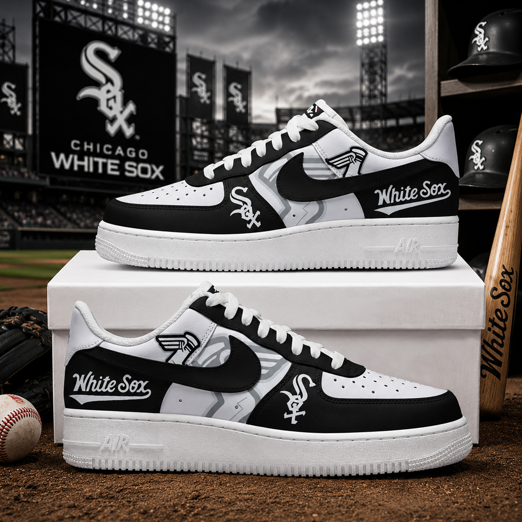 Chicago White Sox Major League Baseball Version 2026 Graphic Air Force 1 Shoes Sneakers for Baseball Fans 4 Chicago White Sox Major League Baseball Version 2026 Graphic Air Force 1 Shoes Sneakers for Baseball Fans