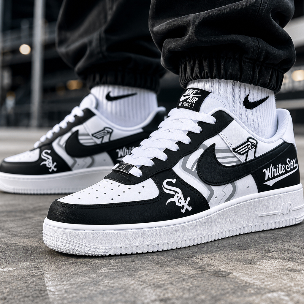Chicago White Sox Major League Baseball Version 2026 Graphic Air Force 1 Shoes Sneakers for Baseball Fans 5 Chicago White Sox Major League Baseball Version 2026 Graphic Air Force 1 Shoes Sneakers for Baseball Fans