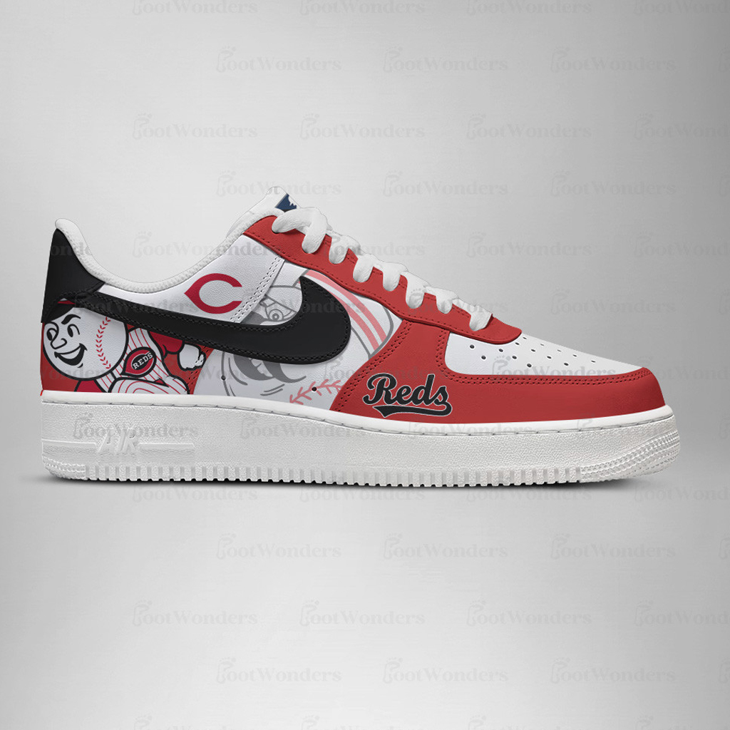 Cincinnati Reds Major League Baseball Version 2026 Graphic Air Force 1 Shoes Sneakers for Baseball Fans 2 Cincinnati Reds Major League Baseball Version 2026 Graphic Air Force 1 Shoes Sneakers for Baseball Fans