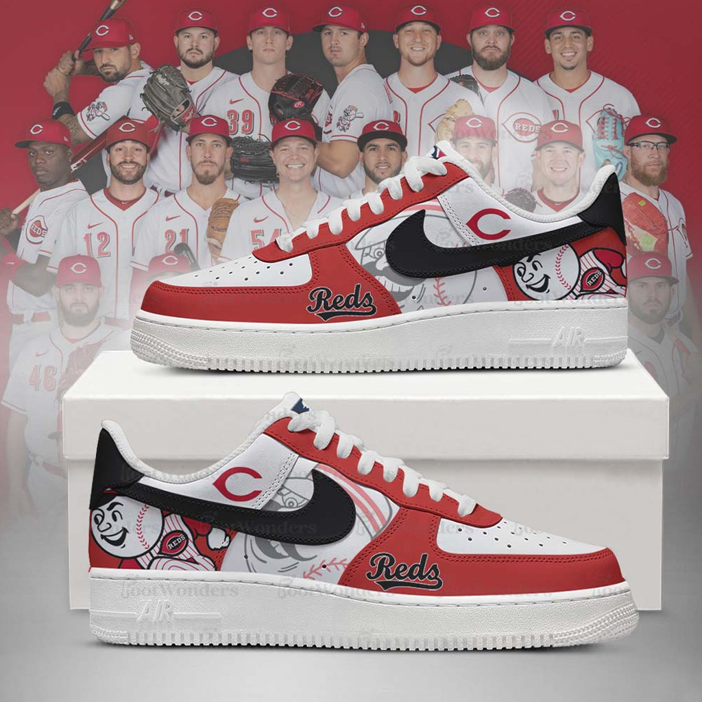 Cincinnati Reds Major League Baseball Version 2026 Graphic Air Force 1 Shoes Sneakers for Baseball Fans 3 Cincinnati Reds Major League Baseball Version 2026 Graphic Air Force 1 Shoes Sneakers for Baseball Fans