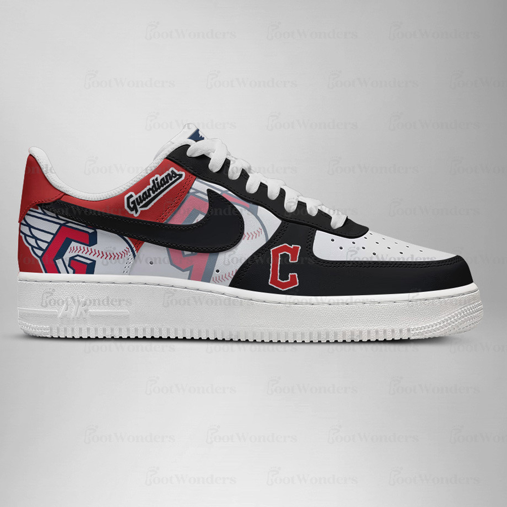 Cleveland Guardians Major League Baseball Version 2026 Graphic Air Force 1 Shoes Sneakers for Baseball Fans 2 Cleveland Guardians Major League Baseball Version 2026 Graphic Air Force 1 Shoes Sneakers for Baseball Fans