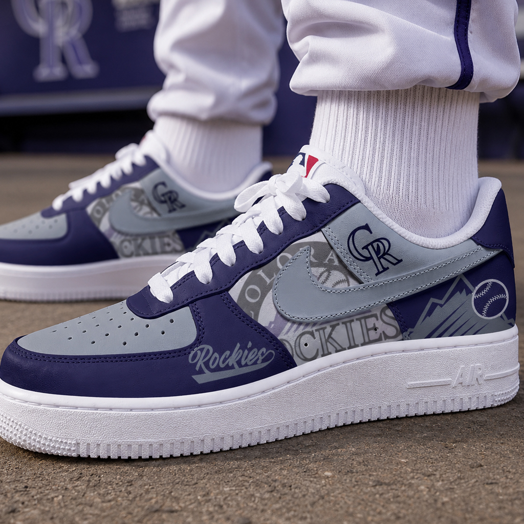 Colorado Rockies Major League Baseball Version 2026 Graphic Air Force 1 Shoes Sneakers for Baseball Fans 5 Colorado Rockies Major League Baseball Version 2026 Graphic Air Force 1 Shoes Sneakers for Baseball Fans