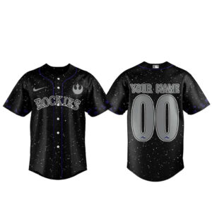 Custom Name And Number Colorado Rockies Star Wars Night 2026 Dark Version Baseball Jersey for Baseball Fans
