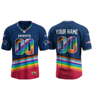 Custom Name And Number New England Patriots Happy Pride Month 2026 Football Jersey for Football Fans