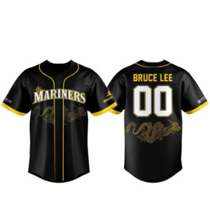 Custom Name And Number Seattle Mariners Bruce Lee Night 2026 Baseball Jersey for Baseball Fans