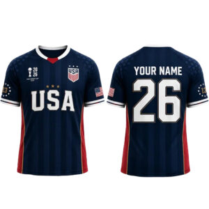 Custom Name And Number USA World Cup 2026 Graphic Shirt for Soccer Fans