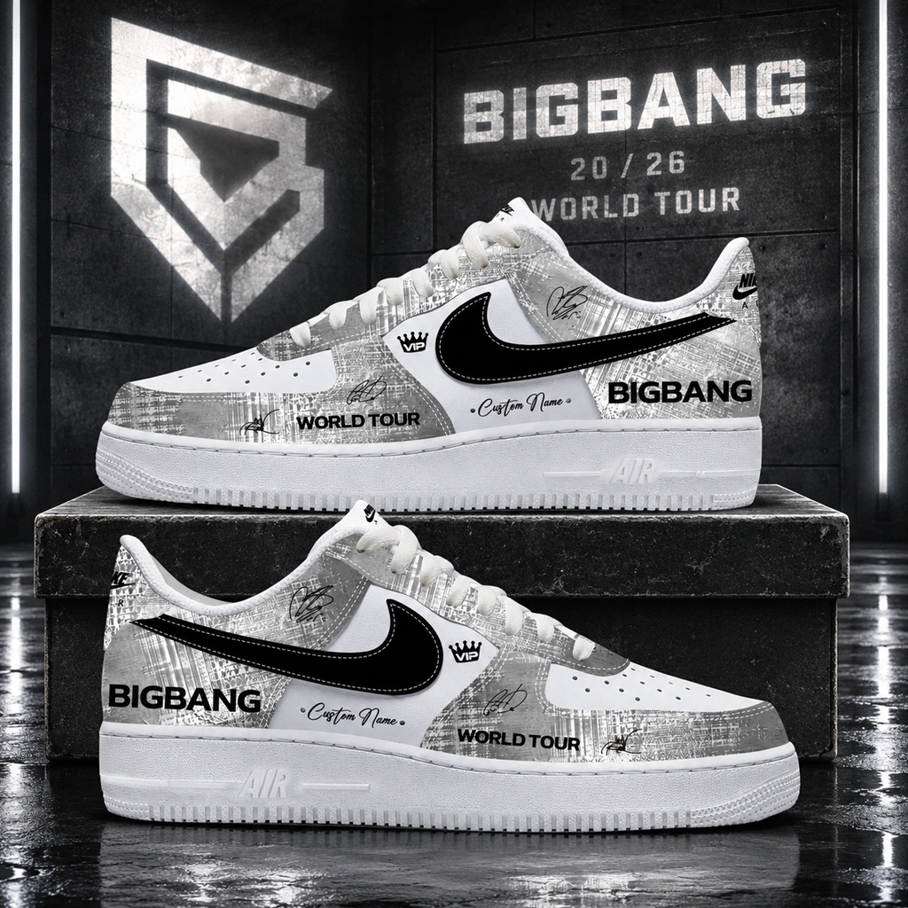Custom Name Bigbang World Tour 2026 Air Force 1 Shoes Sneakers Version 1 for Music Fans - Image 2