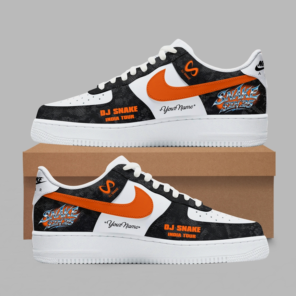 Custom Name DJ Snake Tour Era 2026 Air Force 1 Shoes Sneakers for Music Fans
