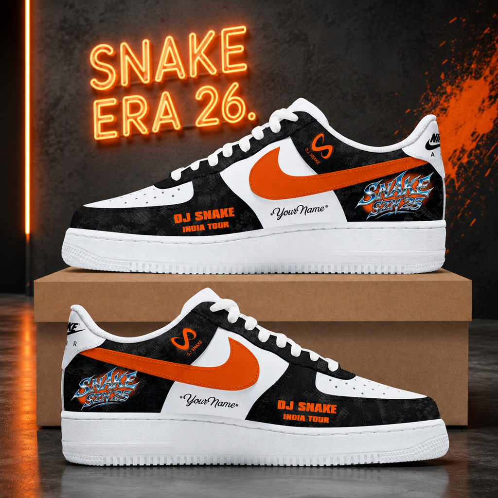 Custom Name DJ Snake Tour Era 2026 Air Force 1 Shoes Sneakers for Music Fans